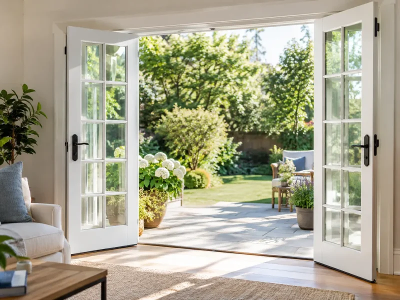 French Doors for Brighter Garden Living Spaces